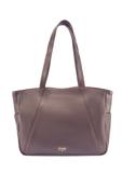 Brązowa skórzana torebka shopper damska TORES-1255-1I(W26)