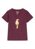 Bordowy t-shirt damski TSHDT-0149-4D(Z26)