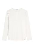 Kremowy bawełniany longsleeve męski LSLMT-0010-0B(W26)