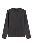 Czarny longsleeve męski LSLMT-0012-99(W26)