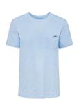 Błękitny bawełniany t-shirt męski TSHMT-0121-60(W25)