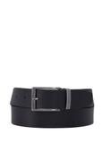 Skórzany pasek męski w kolorze czarnym PASMS-0289-99(Z26)