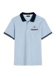 Niebieska koszulka polo męska POLMT-0068-7B(W26)