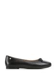 Czarne skórzane baleriny damskie BUTYD-1248-99(W26)