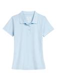 Jasnoniebieska koszulka polo damska POLDT-0006-7A(W26)