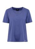 Niebieski t-shirt damski basic TSHDT-0120-61(W25)