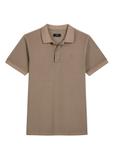 Męska koszulka polo w kolorze camelu POLMT-0055A-1D(W26)