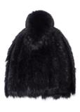 Czarna futrzana czapka damska CZADF-0034-99(Z26)