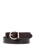 Dwustronny skórzany pasek damski croco PASDS-0332-49(Z25)