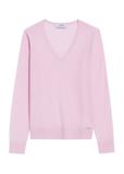 Jasnoróżowy sweter damski z wełny SWEDT-0250-34(Z25)