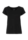 Czarny T-shirt damski basic TSHDT-0111-99(KS)