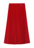 Czerwona plisowana spódnica midi SPCDT-0096-4B(W26)
