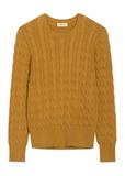 Musztardowy sweter damski z bawełny SWEDT-0269-2D(Z26)