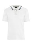 Biała koszulka polo z bawełny POLMT-0080-11(W25)
