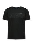 Czarny t-shirt męski z nadrukiem TSHMT-0126-99(W25)