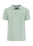 Miętowa koszulka polo męska z bawełny POLMT-0045B-50(W25)