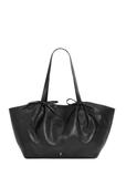 Czarna torebka z kokardkami typu shopper TOREC-1378-99(Z26)