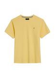 Żółty bawełniany t-shirt męski TSHMT-0136-2B(W26)