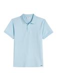 Błękitna koszulka polo męska POLMT-0089-7A(W26)