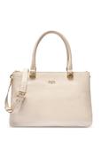 Skórzana kremowa torebka damska shopper TORES-1204-0B(W26)