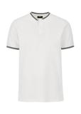 Kremowa koszulka polo ze stójką POLMT-0066-12(W25)
