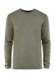 Bawełniany sweter męski w kolorze khaki SWEMT-0100-51(W25)