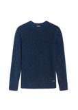 Granatowy sweter męski z wełną SWEMT-0171-68(Z25)