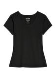 Czarny T-shirt damski basic TSHDT-0111-99(KS)