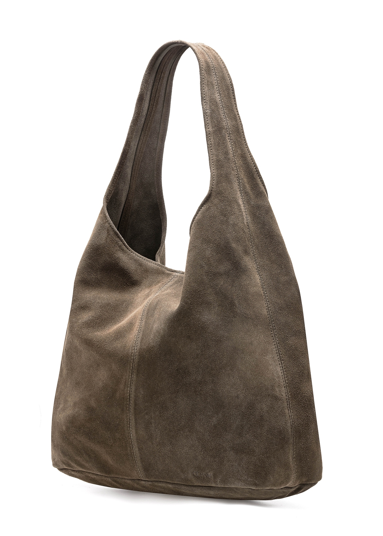 Zamszowa shopperka damska khaki TORES-1177-57(Z25)