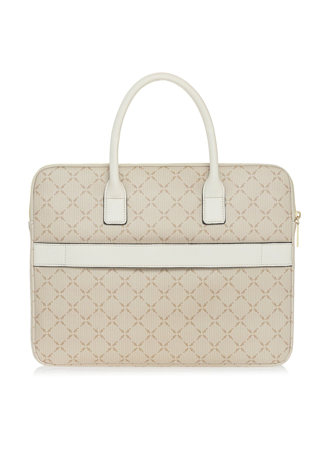 Beżowa damska torba na laptopa z monogramem TOREC-1027-81(W25)-04