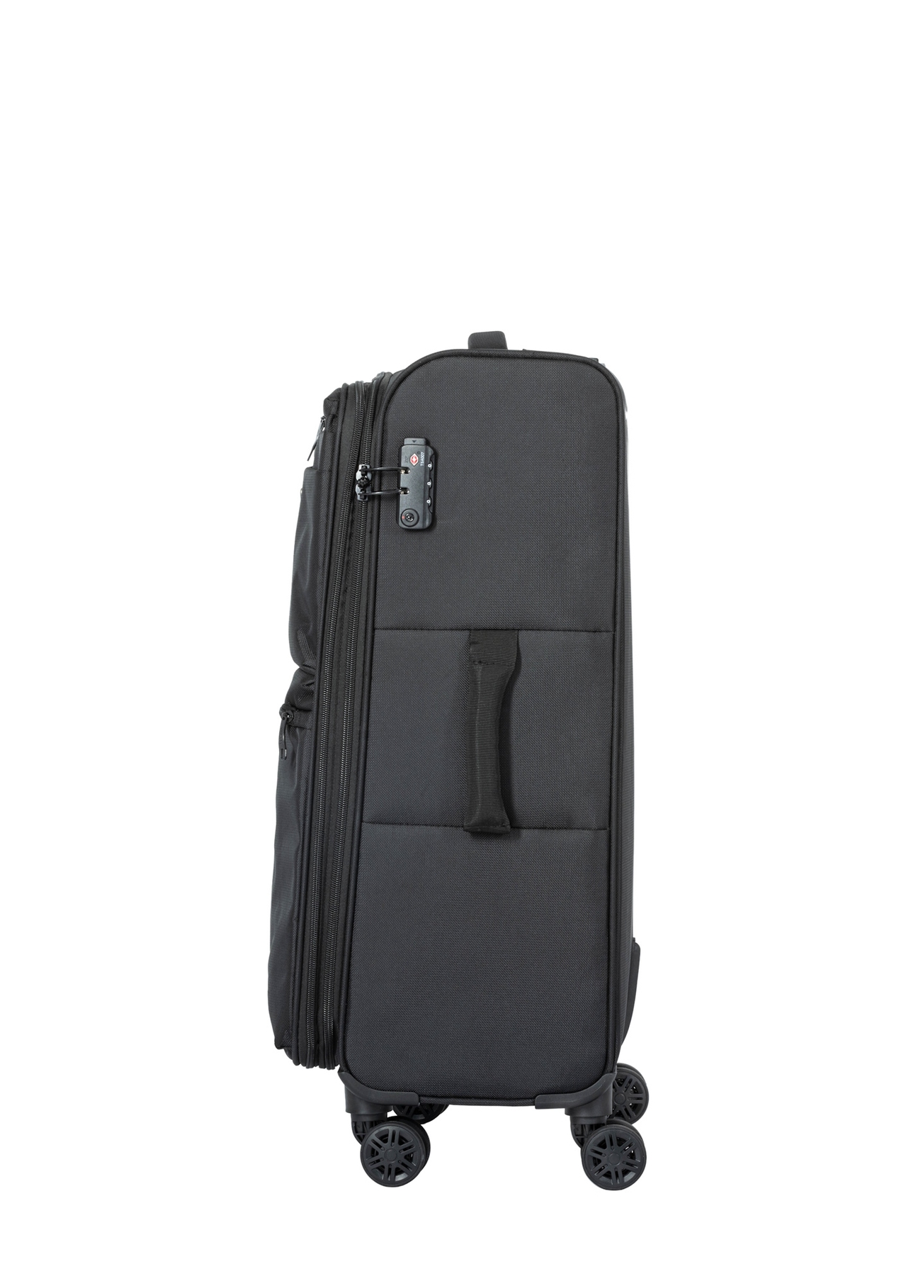 Komplet walizek na kółkach 19"/24"/28" WALNY-0048-99(W26), widok produktu z boku na białym tle.