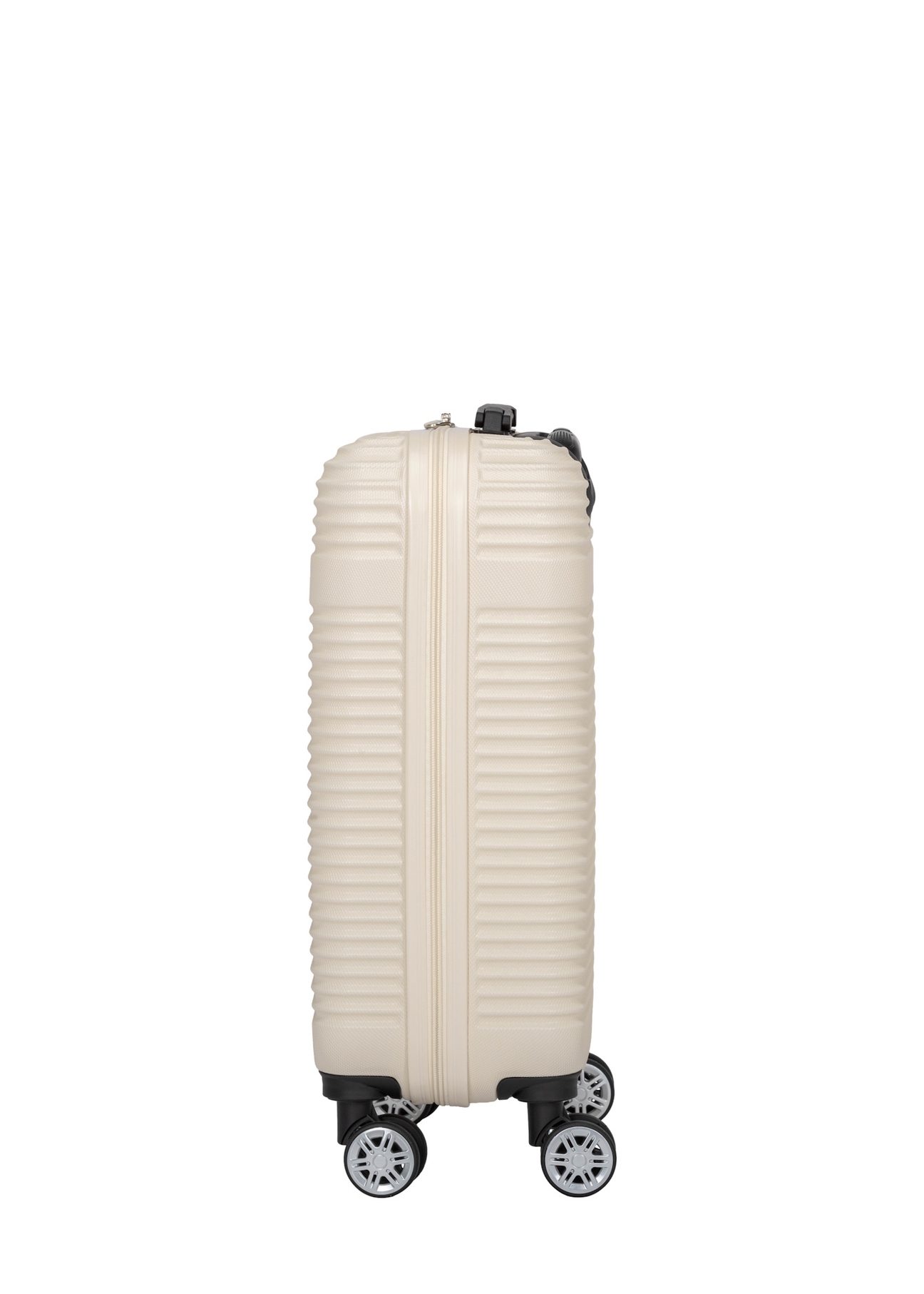 Walizka mała na kółkach WALAB-0040-0C-19(W26), widok produktu z boku na białym tle.