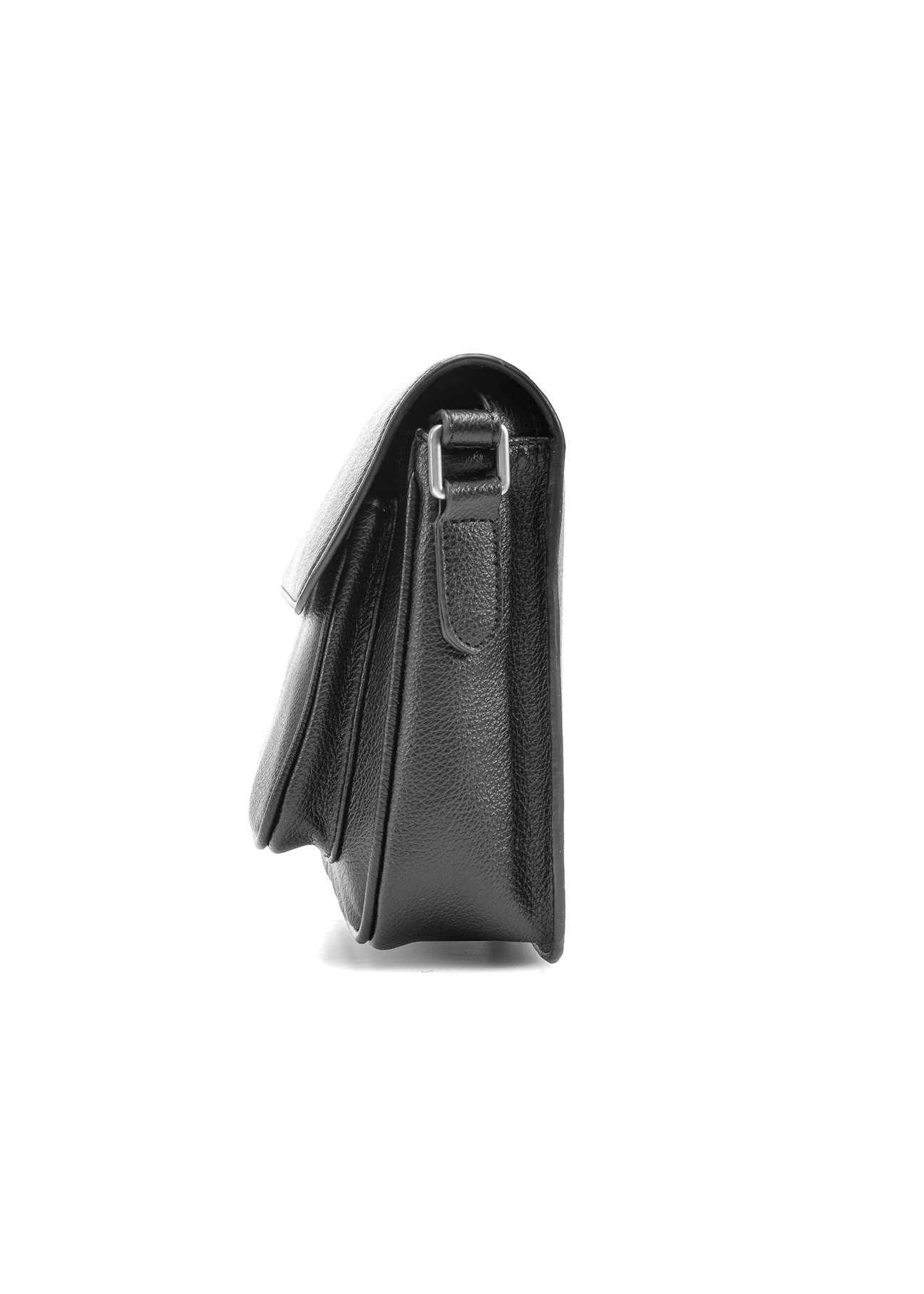 Czarna listonoszka damska TOREC-1072-99(Z25), widok produktu z boku na białym tle. 