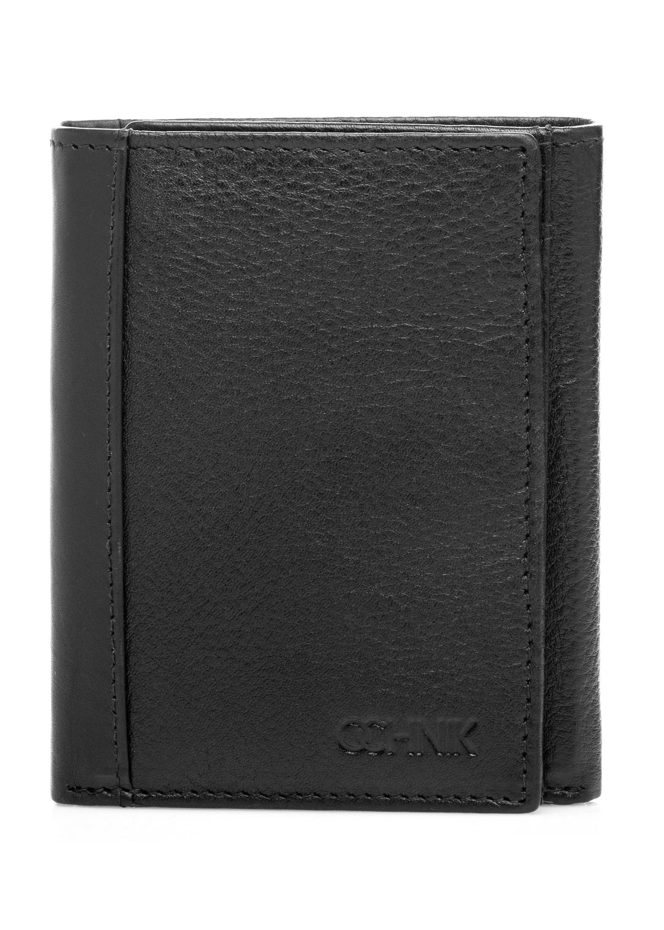 Mały skórzany portfel męski PORMS-0683-99(W26) - widok produktu z przodu, na białym tle. 
