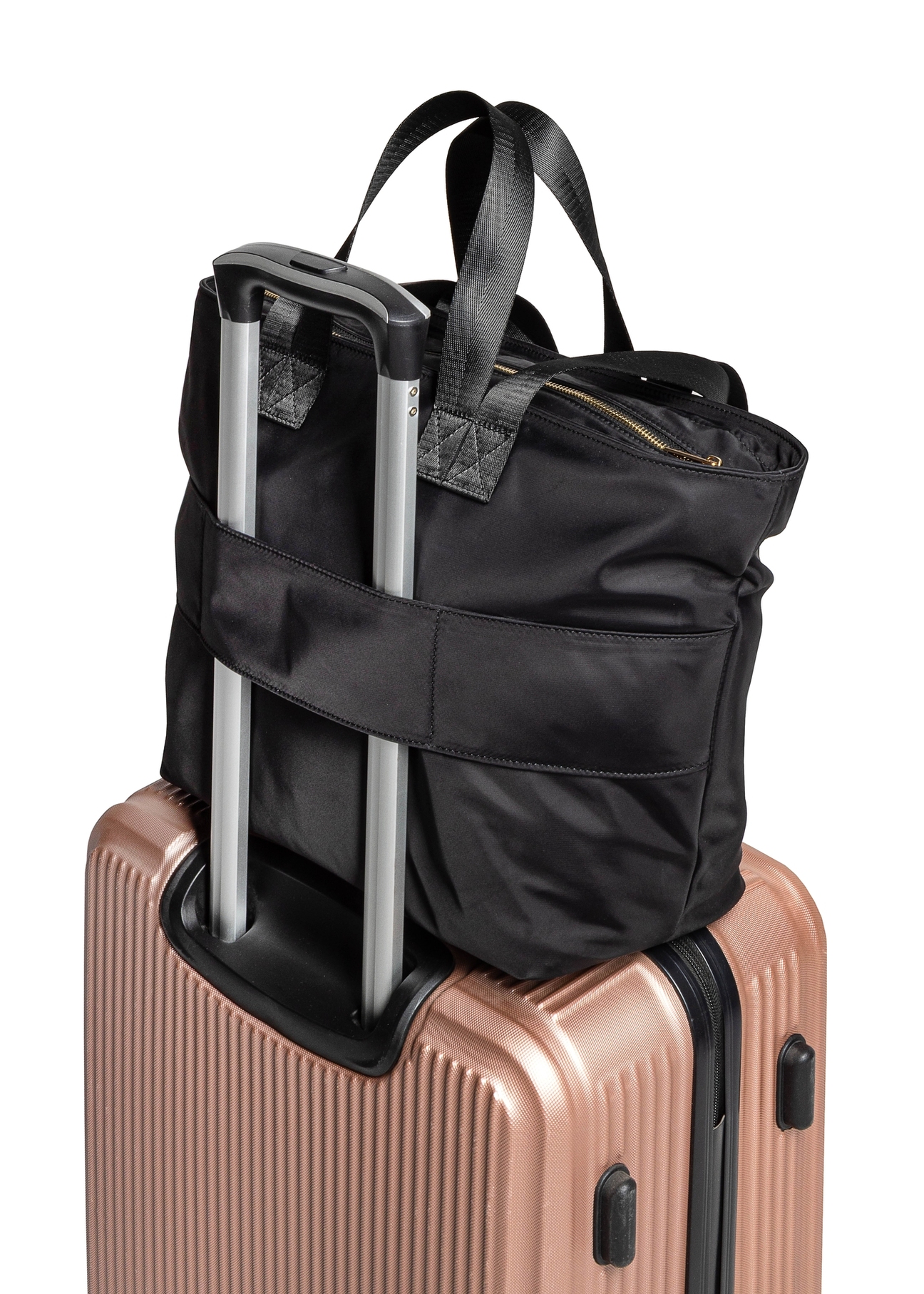 Czarna duża torebka shopper TOREN-0325-99(Z25)