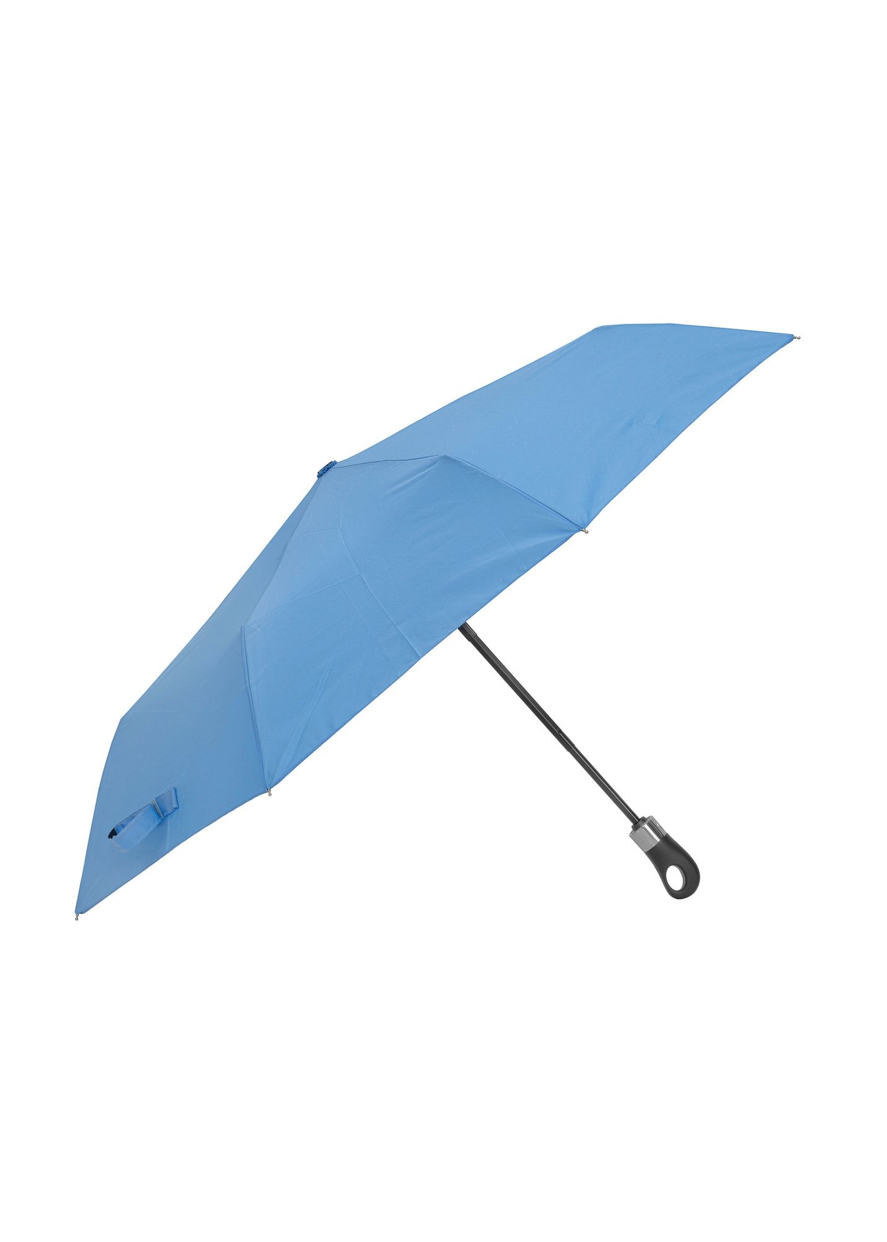 Składany parasol damski w kolorze niebieskim PARSD-0012-60(W24)-01