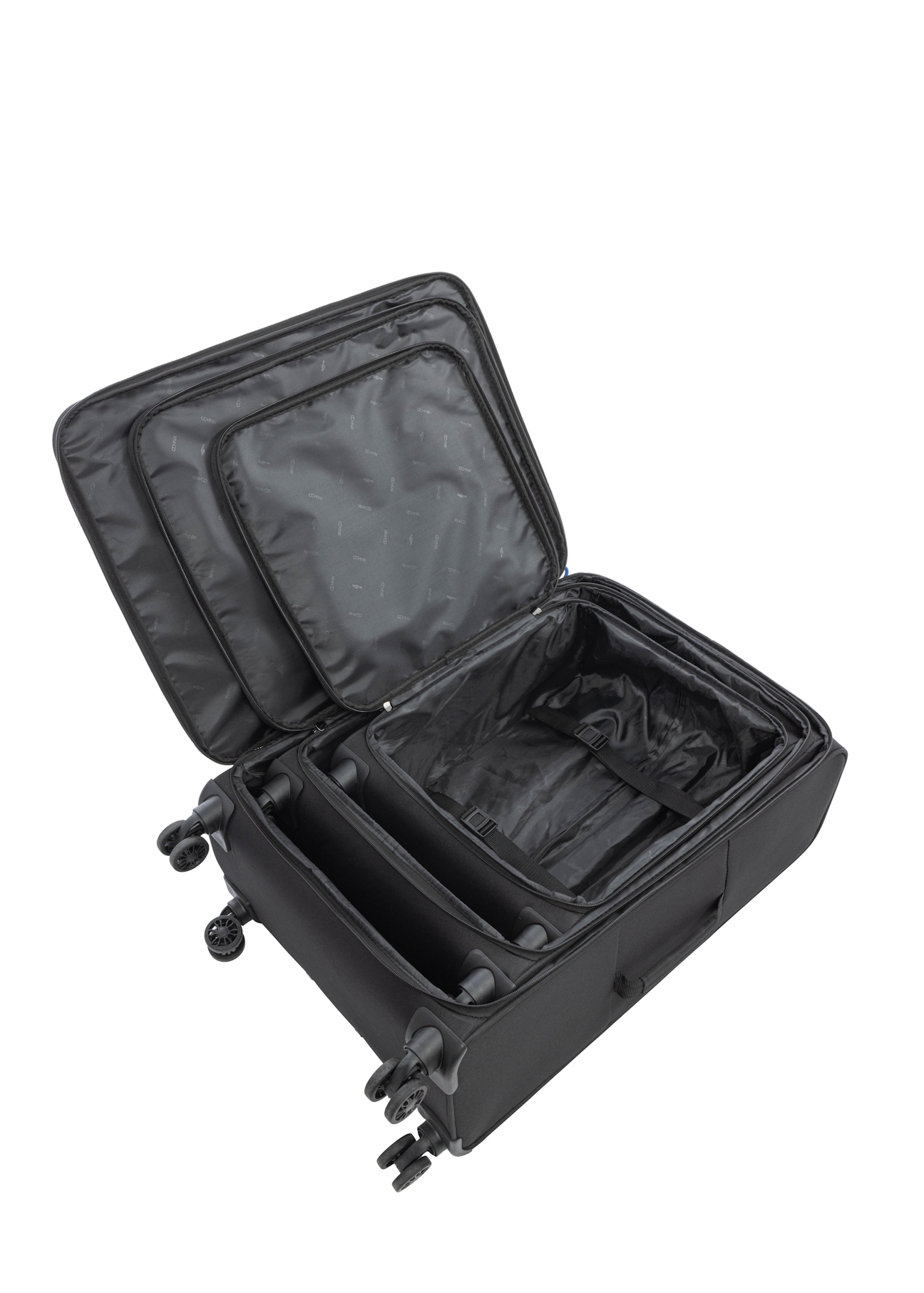 Komplet walizek na kółkach 19"/24"/28" WALNY-0045-99(W26), widok produktu w środku na białym tle.