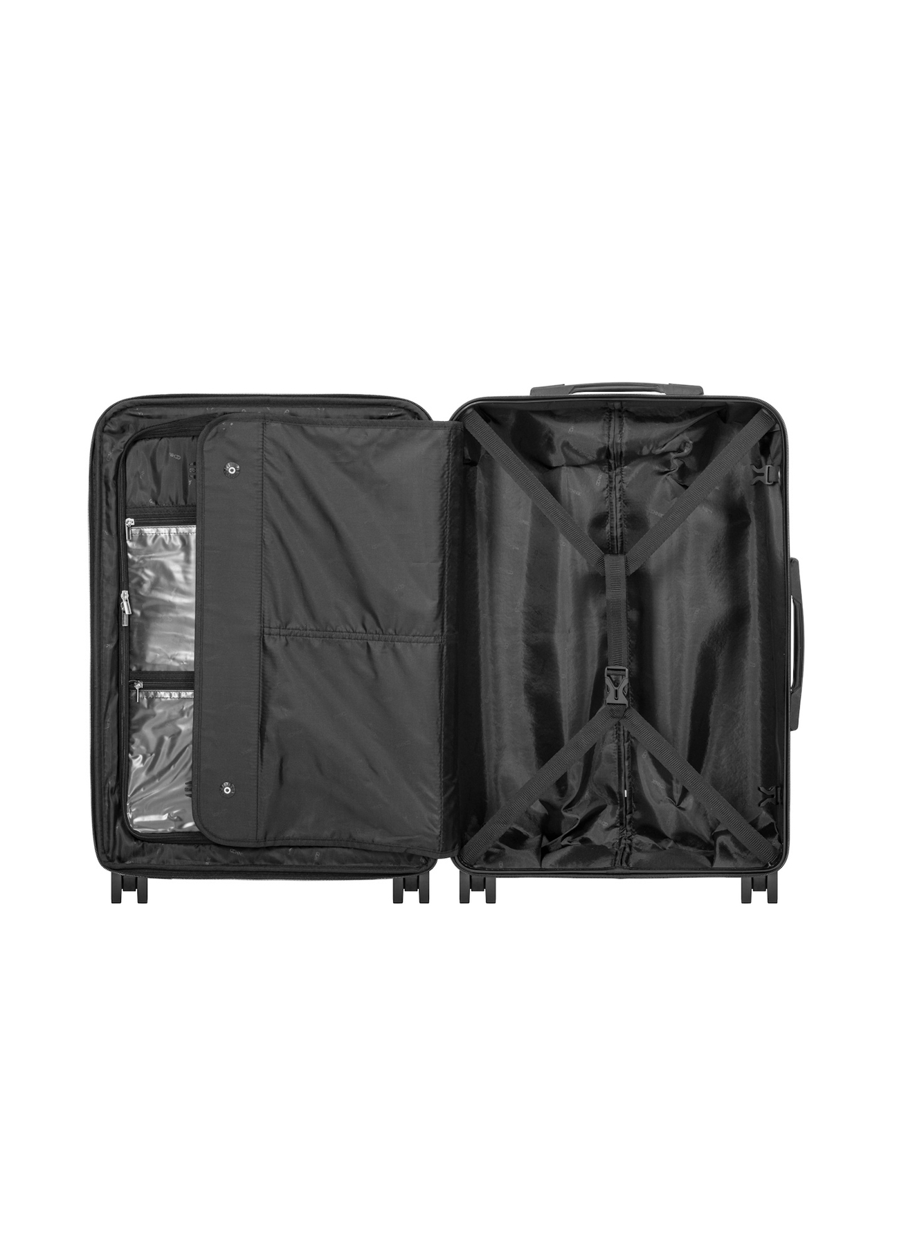 Komplet walizek twardych na kółkach 19"/24"/28" WALAB-0073-2X(W26), widok produktu w środku na białym tle.