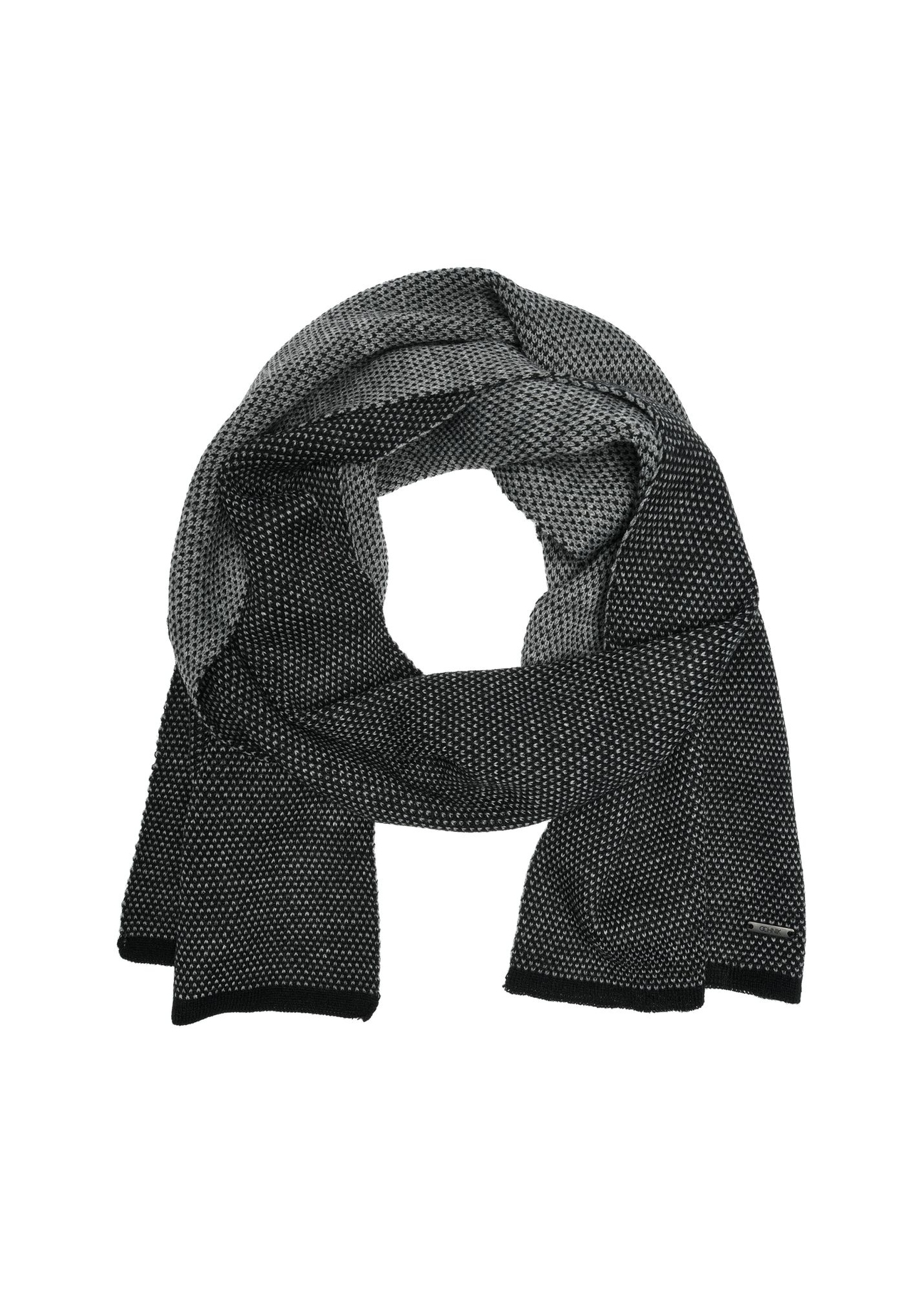 Czarny zestaw męski z czapką i szalikiem ZESTM-0006-98(Z25)