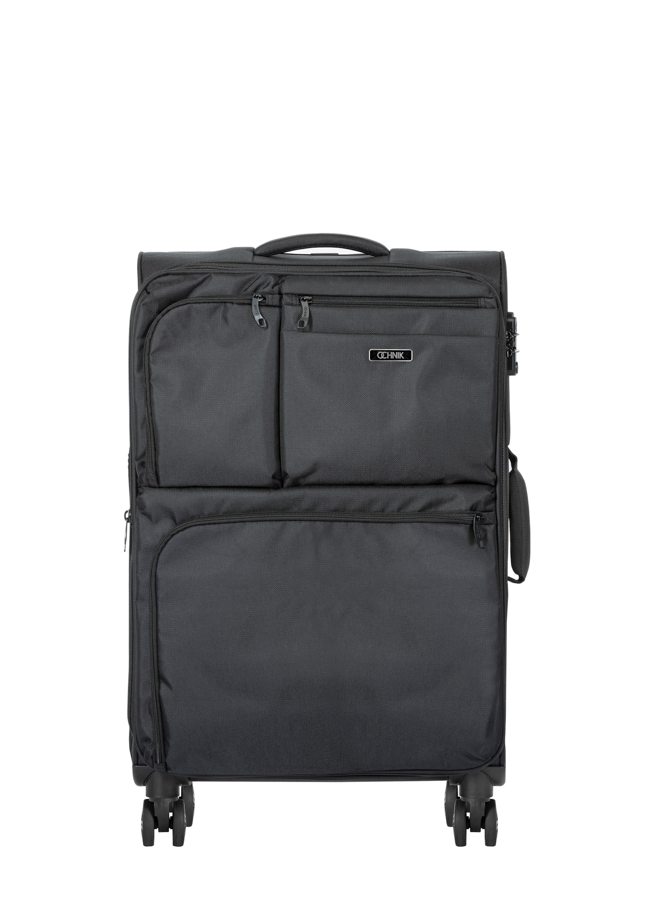Komplet walizek na kółkach 19"/24"/28" WALNY-0048-99(W26), widok produktu z przodu na białym tle.