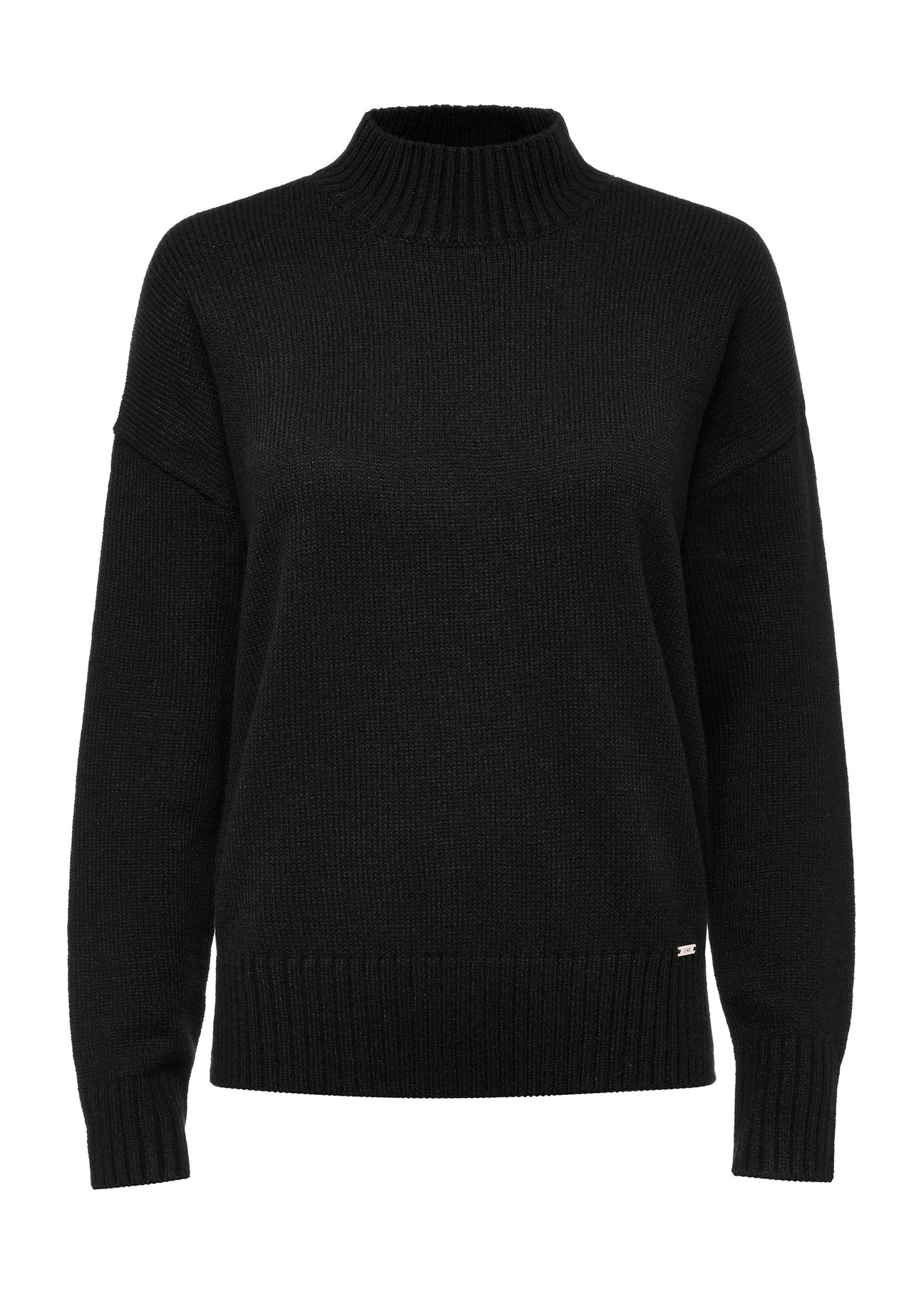 Czarny klasyczny sweter damski SWEDT-0186-99(Z24)-04