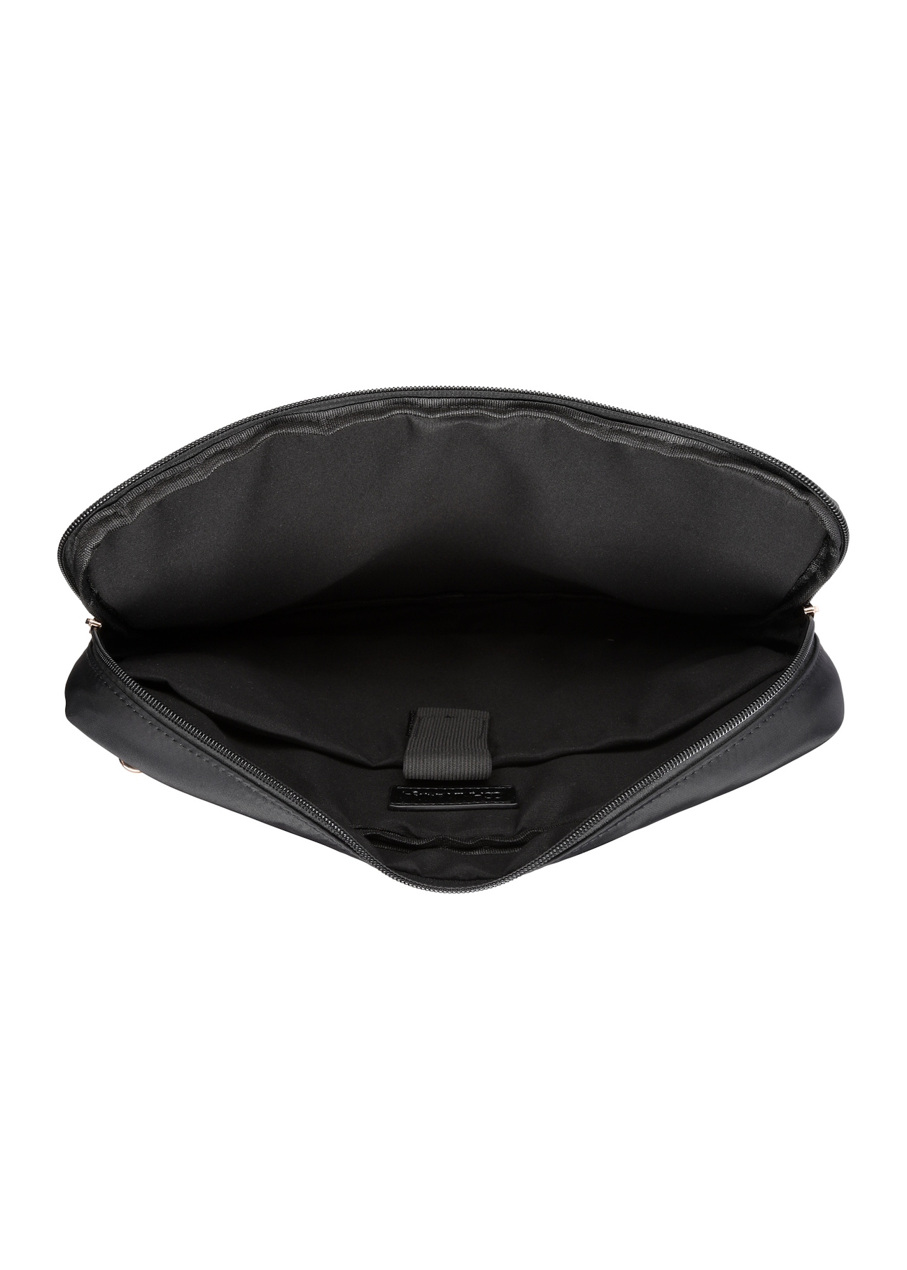 Czarna damska torba na laptopa TOREN-0344-99(W26), widok produktu w środku na białym tle.