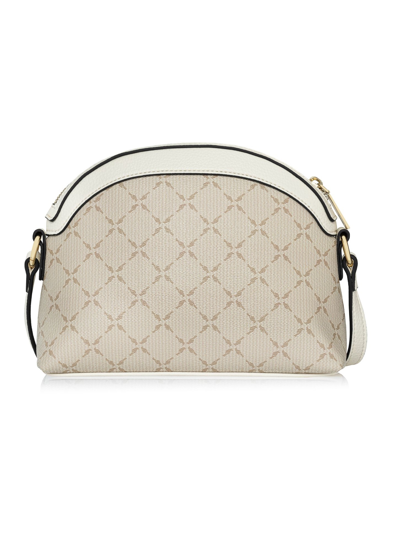 Beżowa listonoszka półokrągła z monogramem TOREC-1025-81(W25)-04