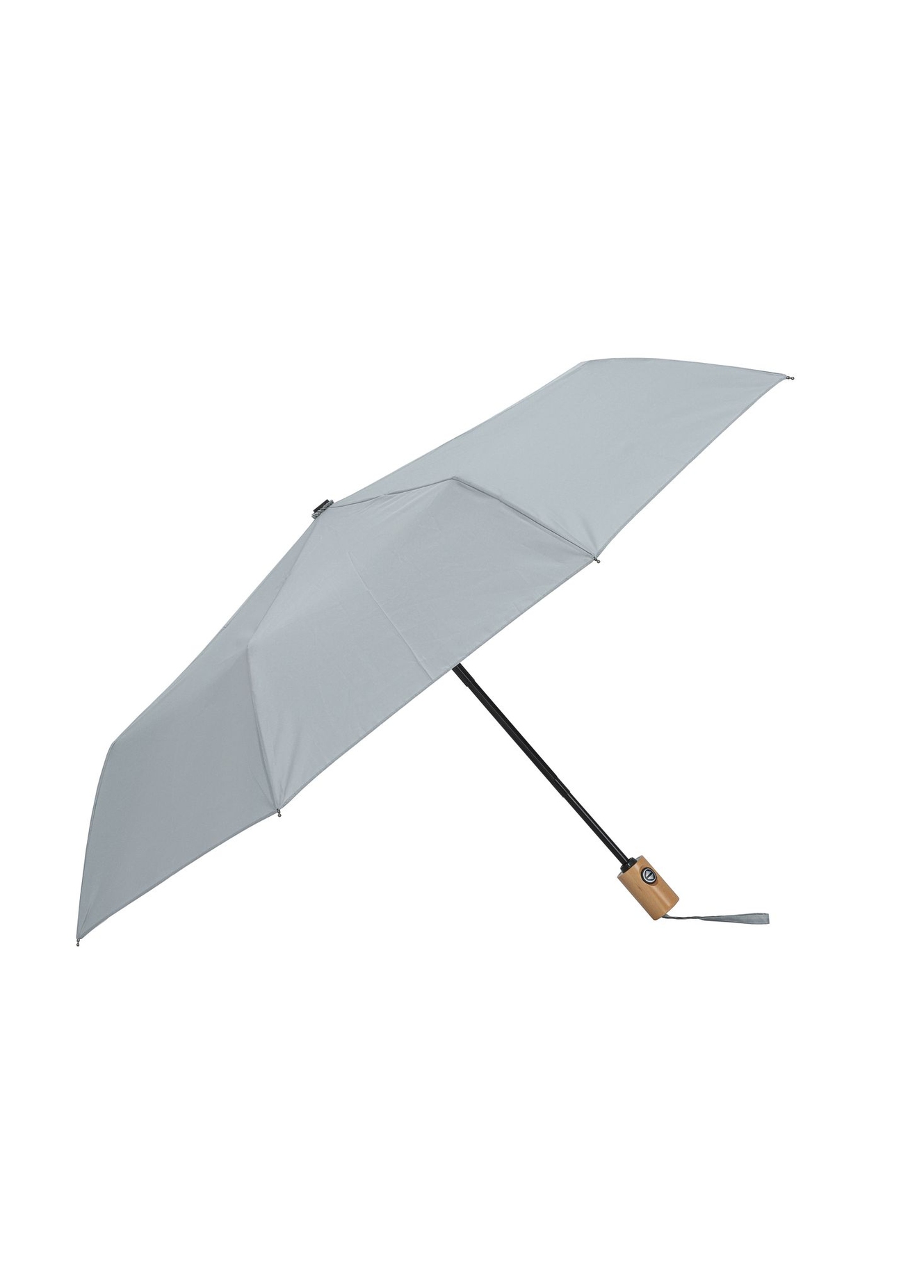 Składany parasol damski w kolorze szarym PARSD-0034-12(W24)-01