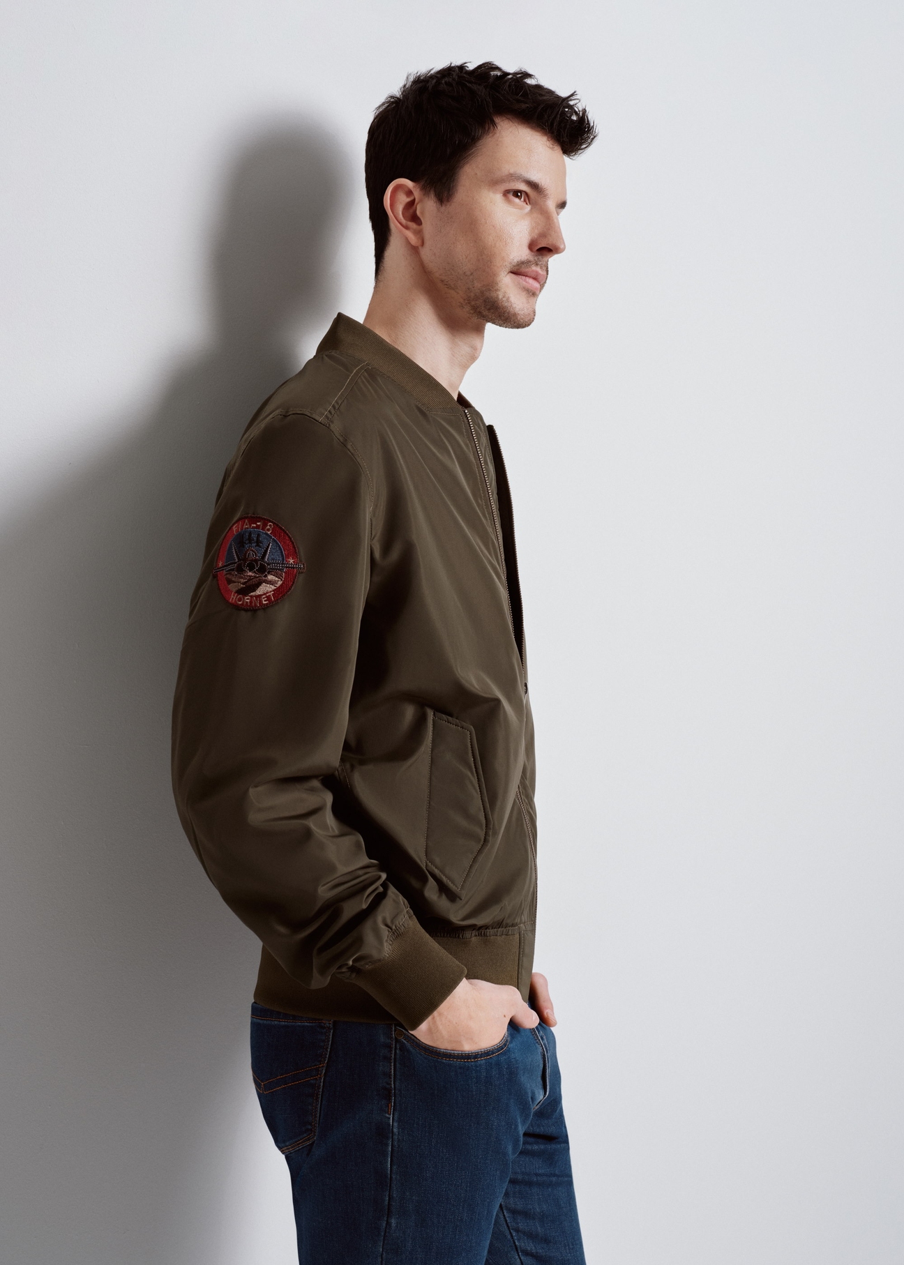 Oliwkowa kurtka bomberka męska TOP GUN KURMT-0352-57(W24)-04