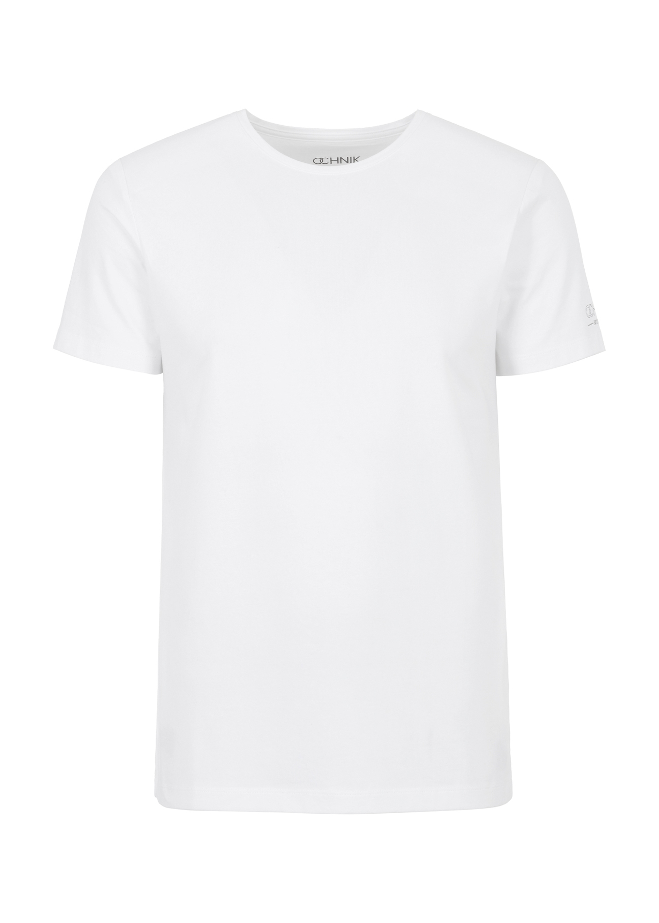 Biały basic T-shirt męski TSHMT-0091-11(KS)-03