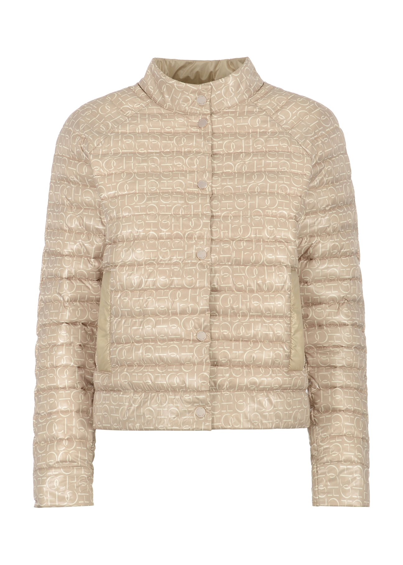 Pikowana kurtka damska z monogramem KURDT-0434-95(W23)-04