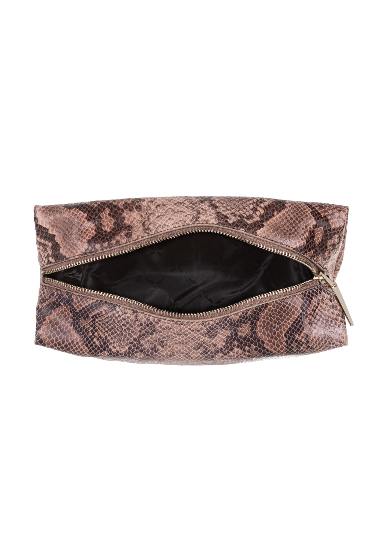 Czarna skórzana kosmetyczka damska croco PORES-0843-31(W23)-05