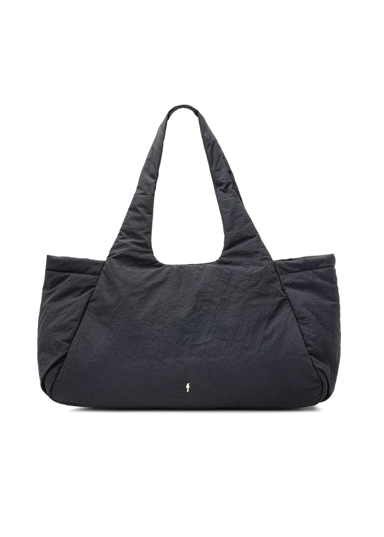 Czarna torebka shopper damska TOREN-0336-99(W26), widok produktu z przodu na białym tle.