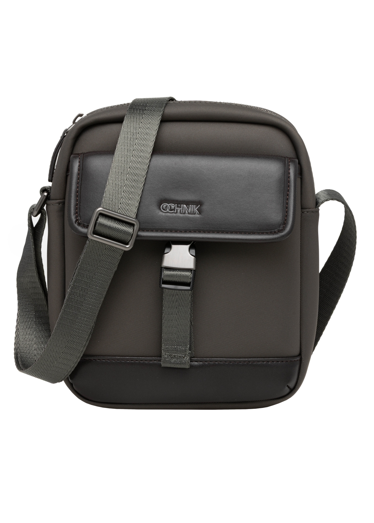 Miejska torba męska crossbody TORMN-0437-8B(Z26), widok produktu z przodu na białym tle.